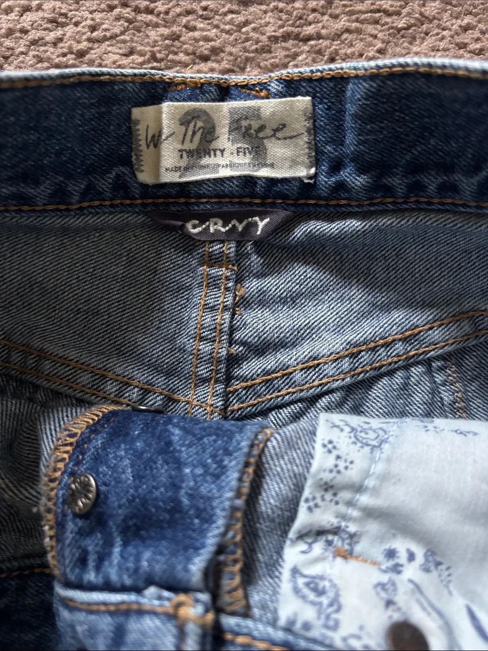 We The Free crvy Distressed Blue Denim Cutoff Shorts